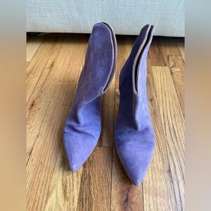 Paris Texas Lavender Suede Heeled Boots